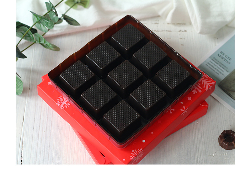 red chocolate box blister gift box