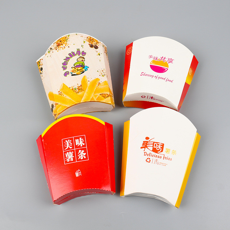 French Fries Packaging Paper Box 100pcs/lot Custom Snack Paper Box for  French Fries/Square Paper Box for Potato Chips - AliExpress