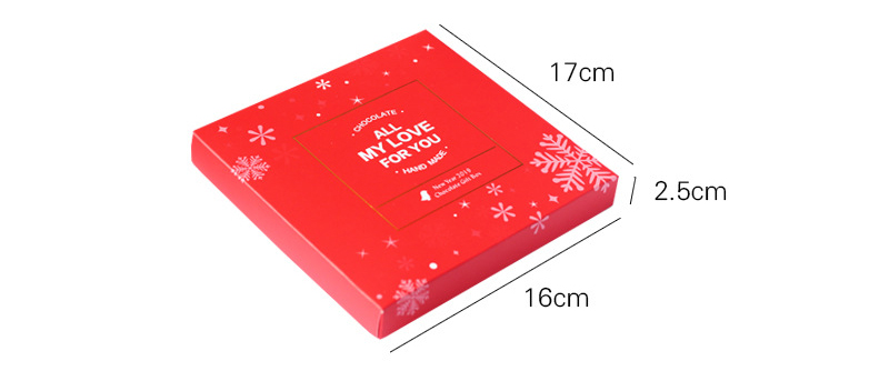 red chocolate box blister gift box