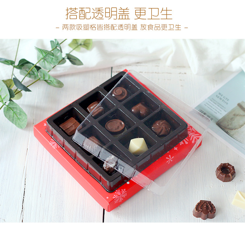 red chocolate box blister gift box