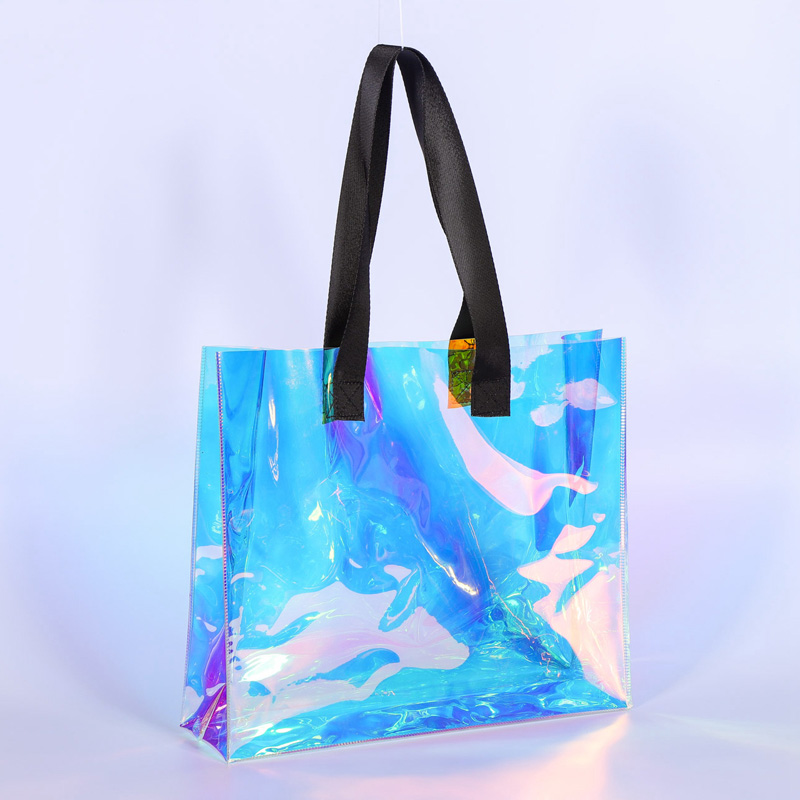 Custom laser pvc environmentally friendly fashion bag