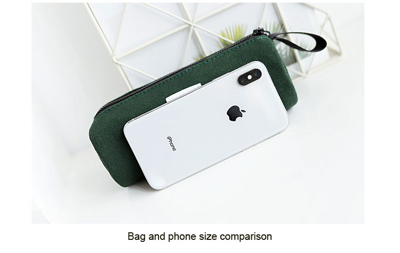 Canvas mobile phone bag handbag purse round barrel pencil case