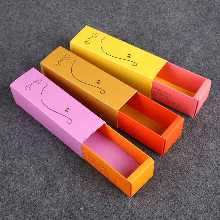 Color simple drawer type macaron biscuit box