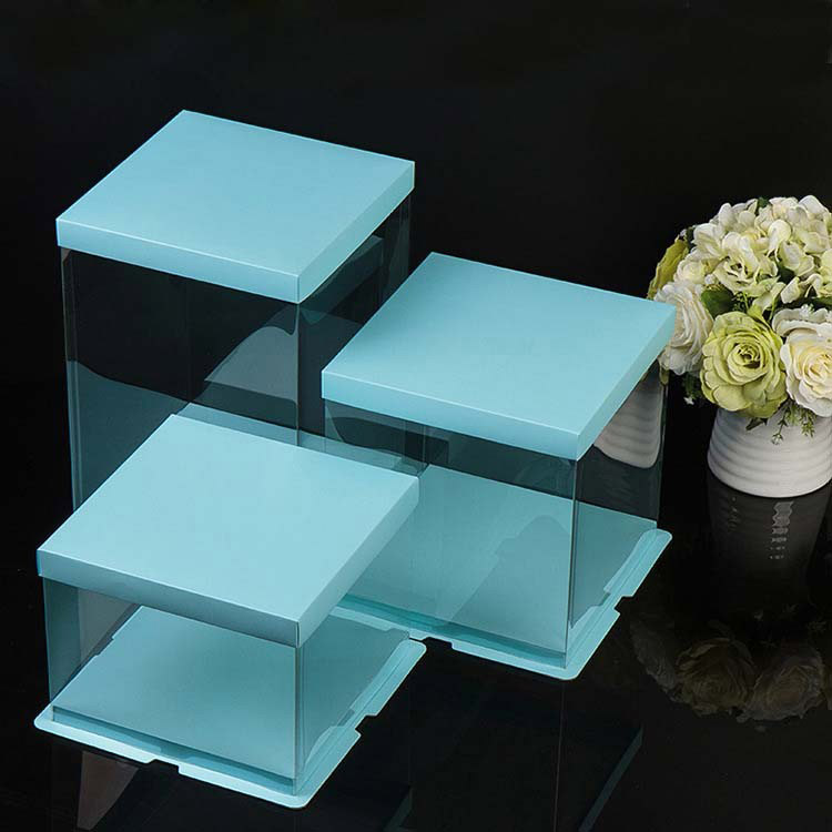 Custom wholesale transparent cake box