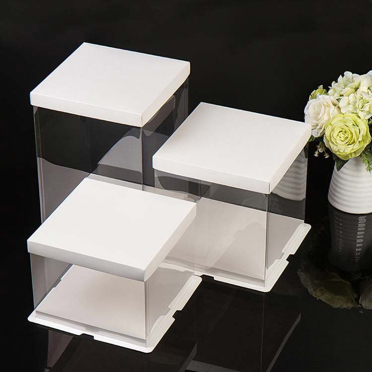 Custom wholesale transparent cake box