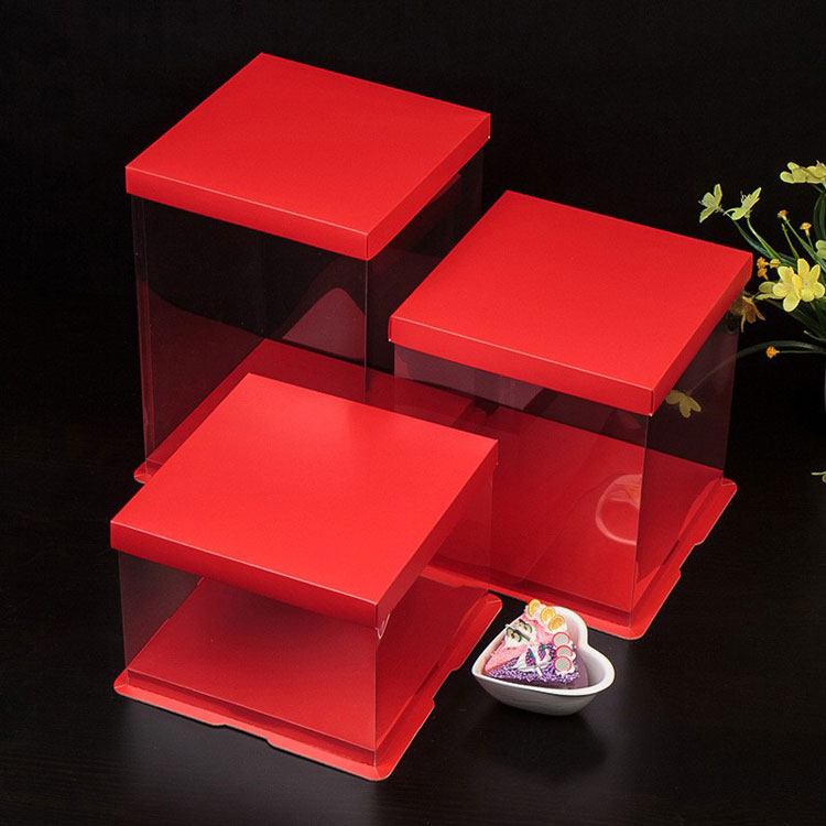 Custom wholesale transparent cake box