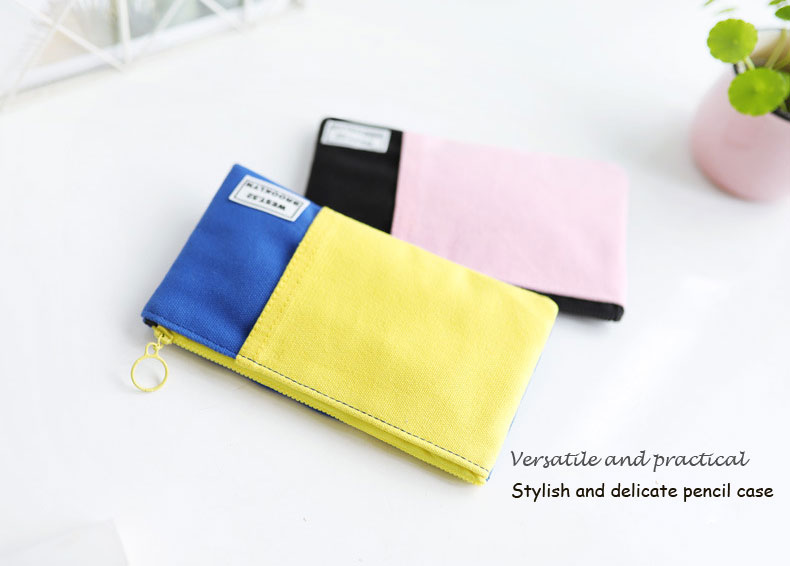 Fashion canvas handbag mobile phone bag color candy color pencil case