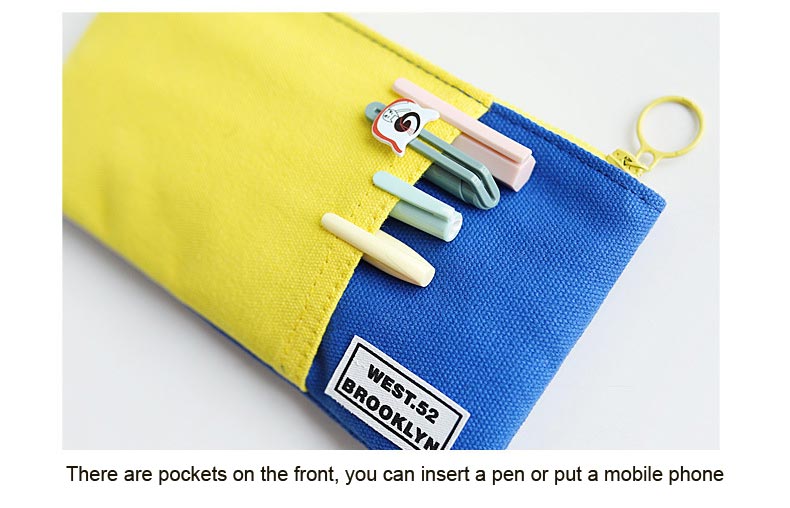 Fashion canvas handbag mobile phone bag color candy color pencil case