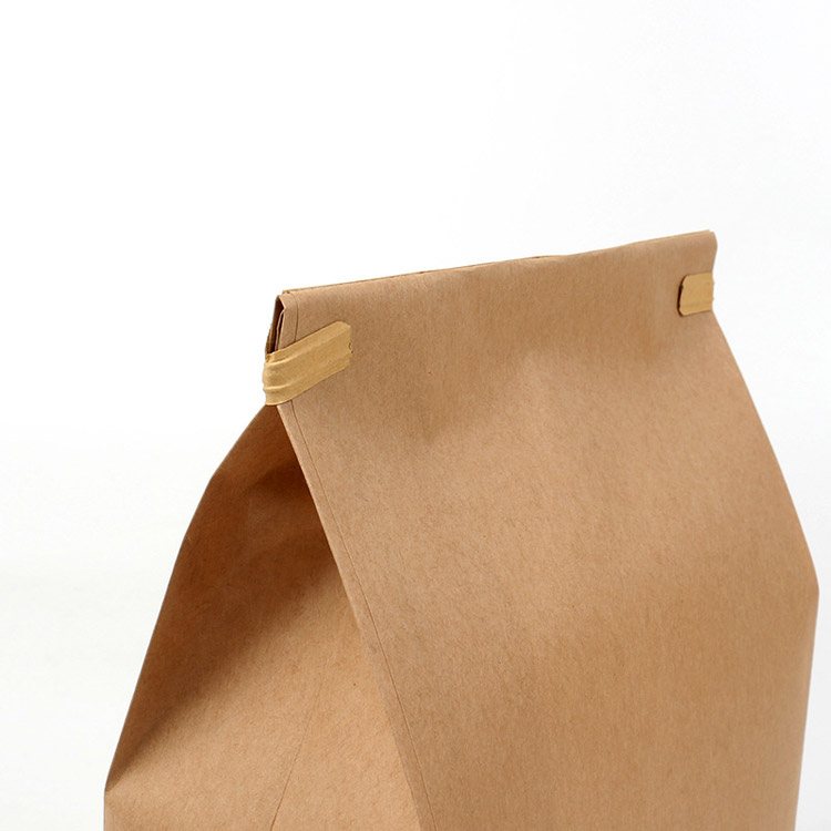 Kraft paper window self-supporting ziplock bag