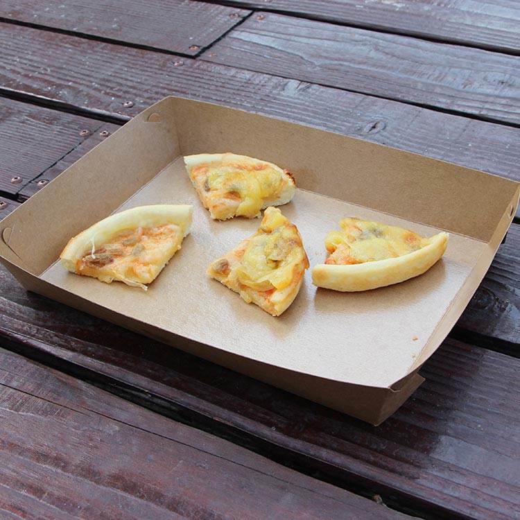 Disposable kraft paper oil-proof food packaging tray