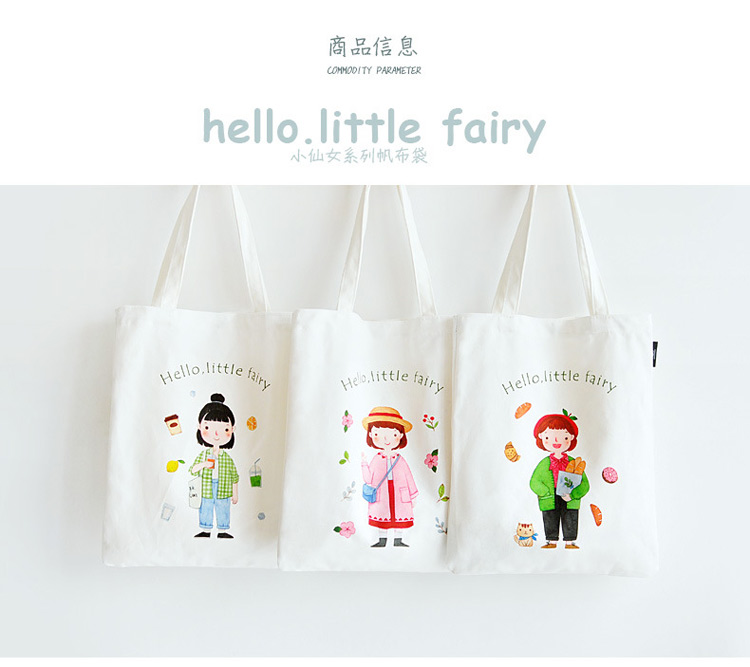 Printed canvas bag canvas bag female shoulde