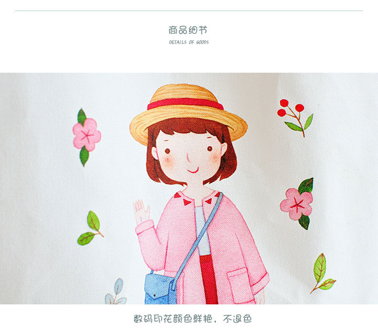 Printed canvas bag canvas bag female shoulde