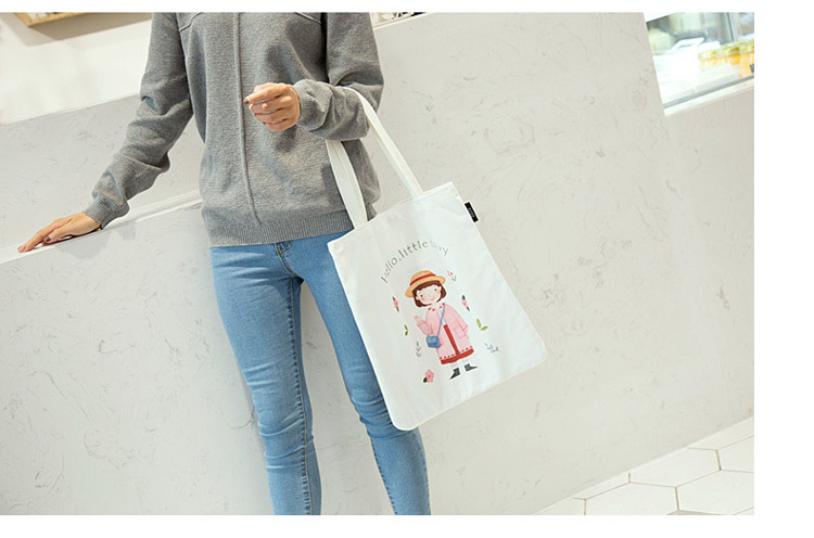 Printed canvas bag canvas bag female shoulde