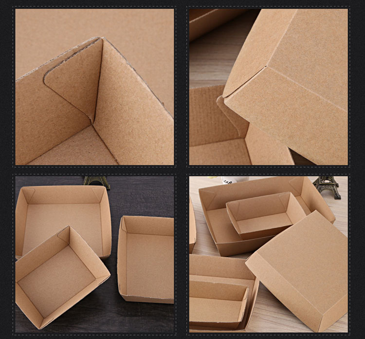 Spot wholesale open corrugated food take-away tray