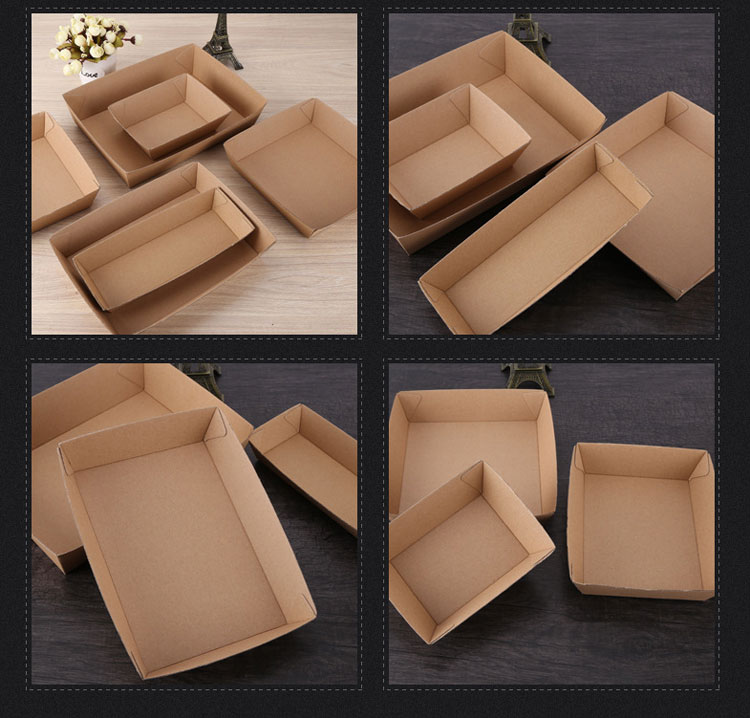 Spot wholesale open corrugated food take-away tray