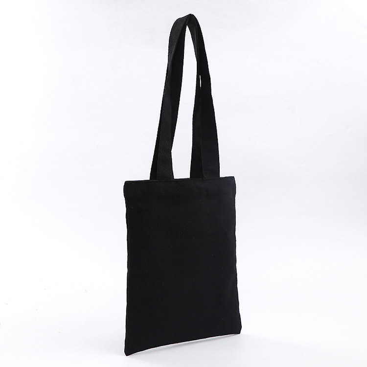 supply blank simple portable black cotton bag