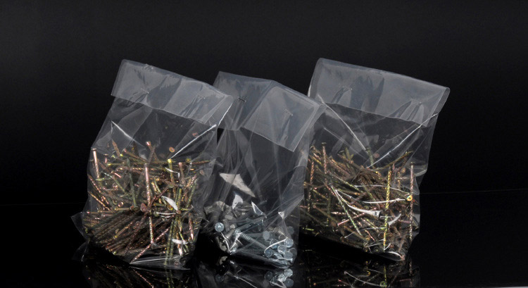 Transparent thick pe packaging bag flat plastic bag