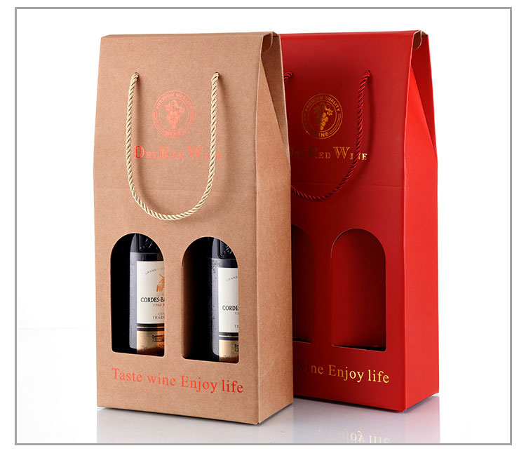 Wine and wine hand rope gift box