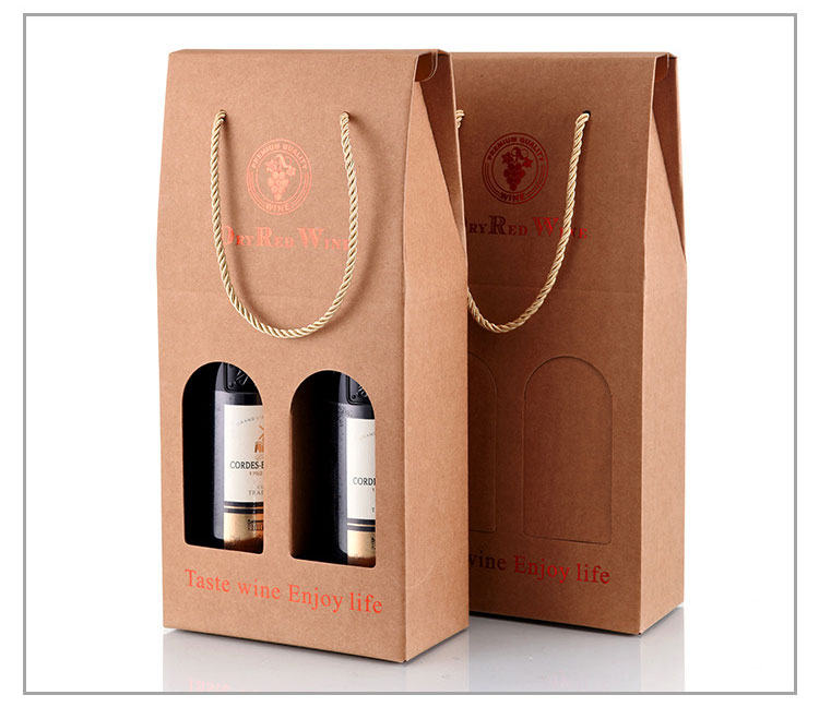 Wine and wine hand rope gift box