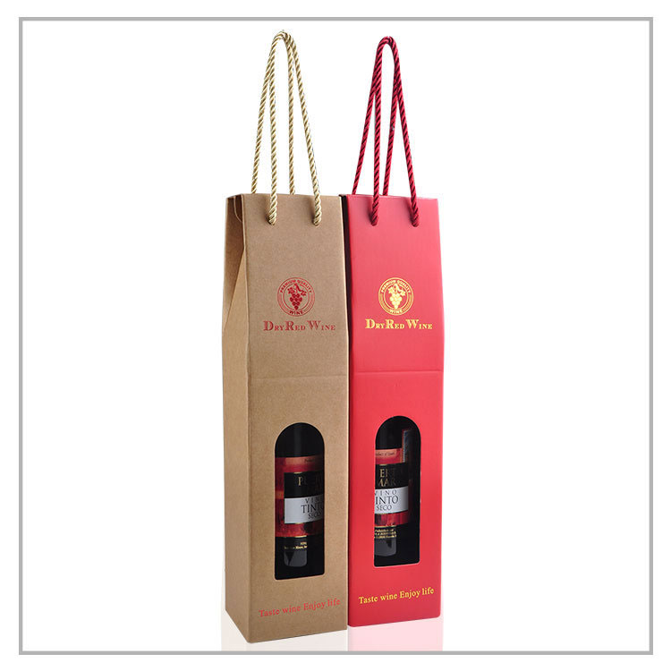 Wine and wine hand rope gift box